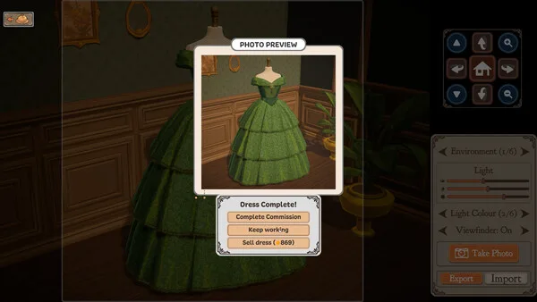 A completed commission in Dressmaker